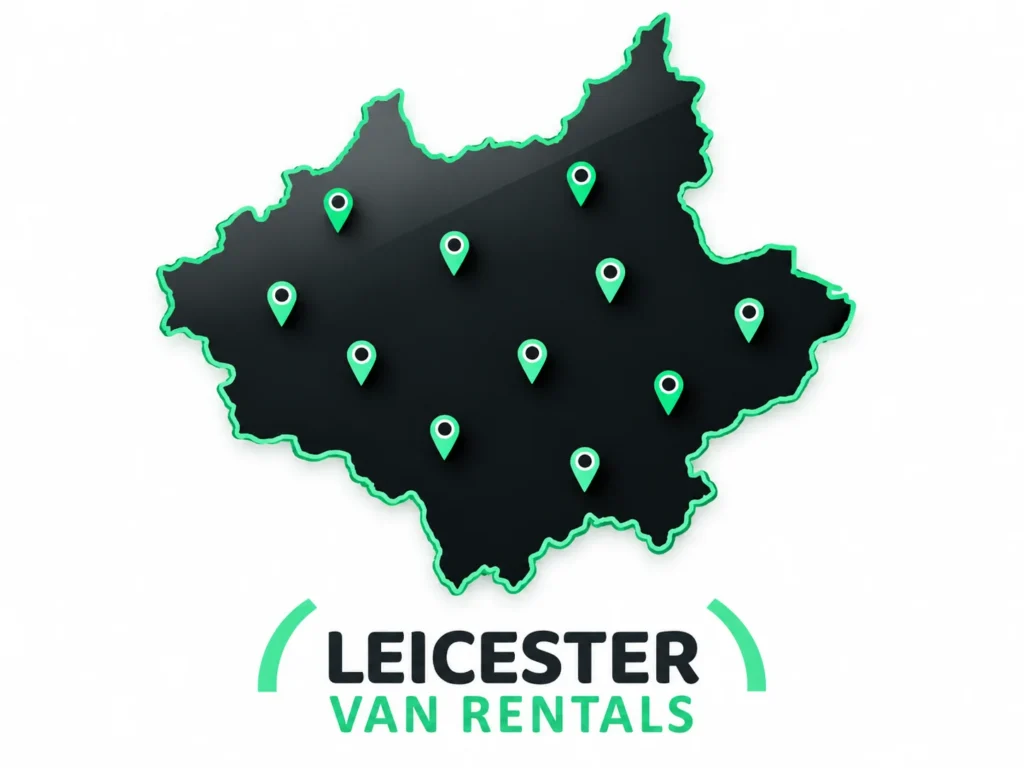 Leicestershire service area map for Leicester Van Rentals